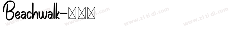Beachwalk字体转换