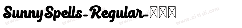 SunnySpells-Regular字体转换