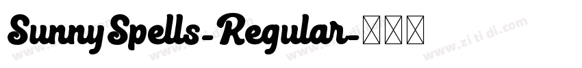 SunnySpells-Regular字体转换