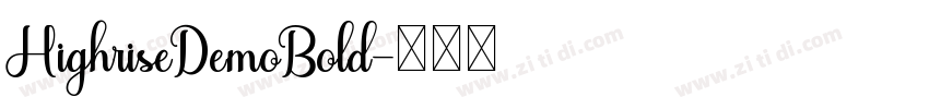 HighriseDemoBold字体转换