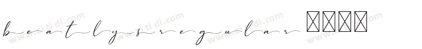 BeatlysRegular字体转换
