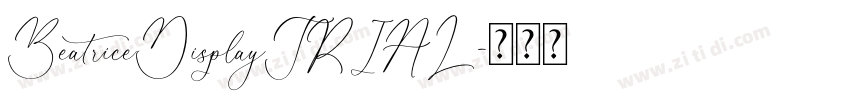 BeatriceDisplayTRIAL字体转换