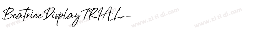 BeatriceDisplayTRIAL字体转换