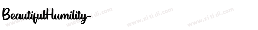 BeautifulHumility字体转换