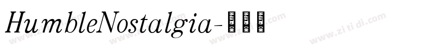 HumbleNostalgia字体转换