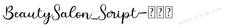 BeautySalon_Script字体转换