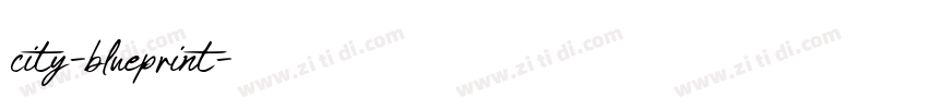 city-blueprint字体转换