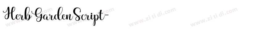 HerbGardenScript字体转换