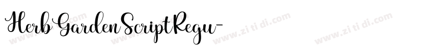 HerbGardenScriptRegu字体转换