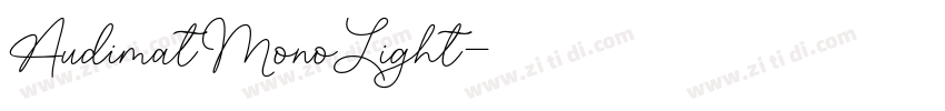 AudimatMonoLight字体转换