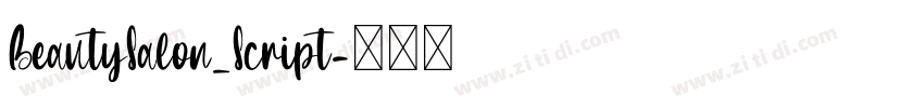 BeautySalon_Script字体转换