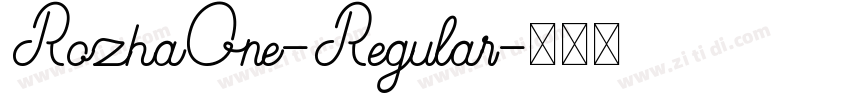 RozhaOne-Regular字体转换