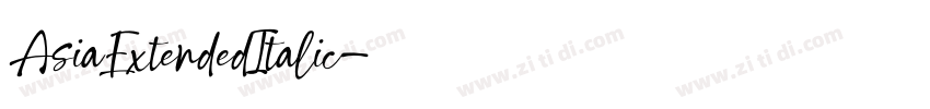AsiaExtendedItalic字体转换