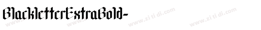 BlackletterExtraBold字体转换