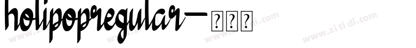 holipopregular字体转换