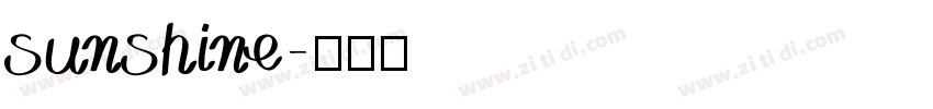 sunshine字体转换