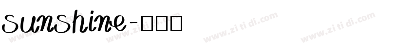 sunshine字体转换