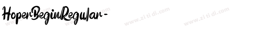 HoperBeginRegular字体转换