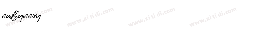newBeginning字体转换