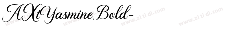 AXtYasmineBold字体转换