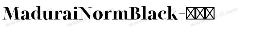 MaduraiNormBlack字体转换