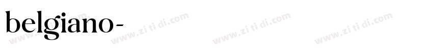 belgiano字体转换