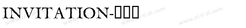 INVITATION字体转换