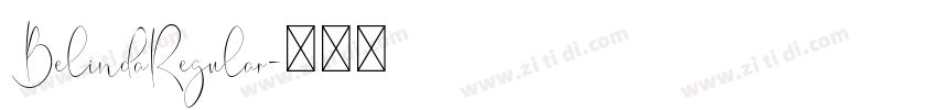 BelindaRegular字体转换