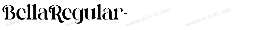 BellaRegular字体转换