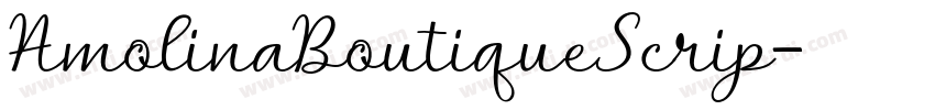 AmolinaBoutiqueScrip字体转换
