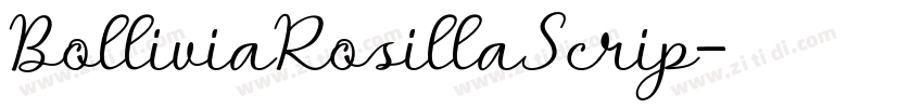 BolliviaRosillaScrip字体转换