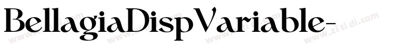 BellagiaDispVariable字体转换