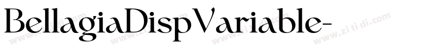 BellagiaDispVariable字体转换
