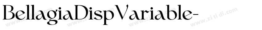 BellagiaDispVariable字体转换
