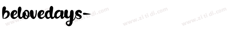 belovedays字体转换