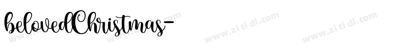 belovedChristmas字体转换