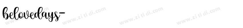 belovedays字体转换
