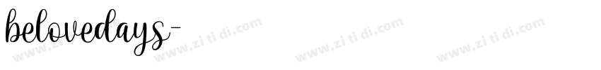 belovedays字体转换