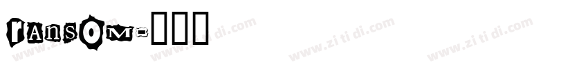 ransom字体转换