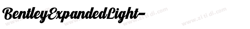 BentleyExpandedLight字体转换
