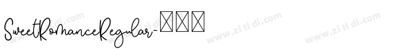 SweetRomanceRegular字体转换
