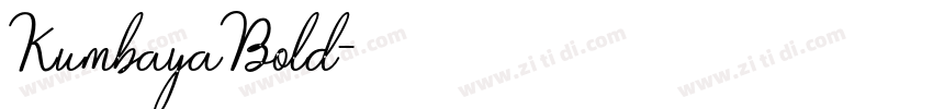 KumbayaBold字体转换