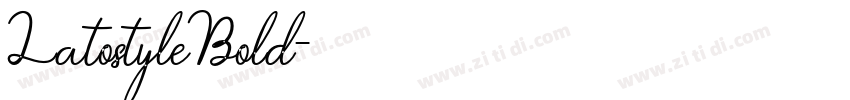LatostyleBold字体转换