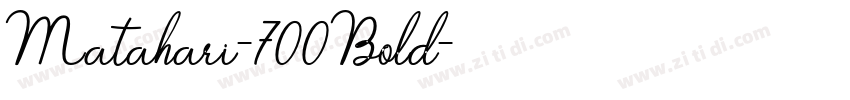 Matahari-700Bold字体转换
