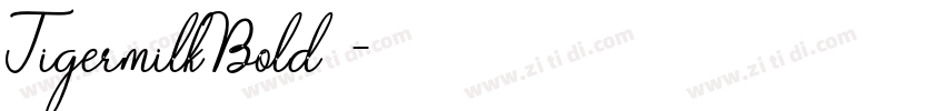TigermilkBold下载字体转换