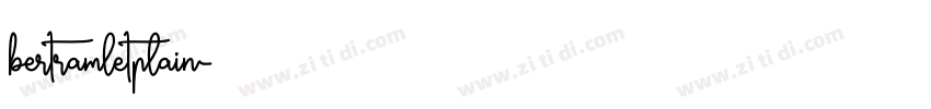 bertramletplain字体转换