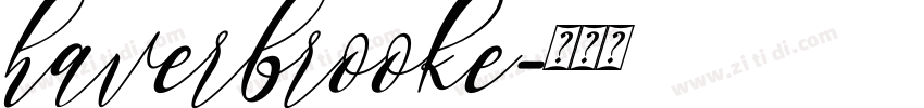 haverbrooke字体转换