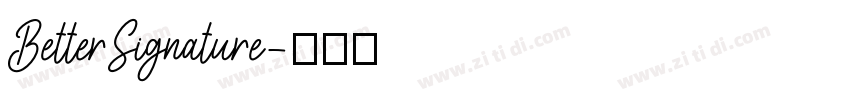 BetterSignature字体转换