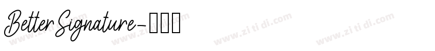 BetterSignature字体转换