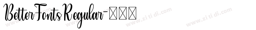BetterFontsRegular字体转换